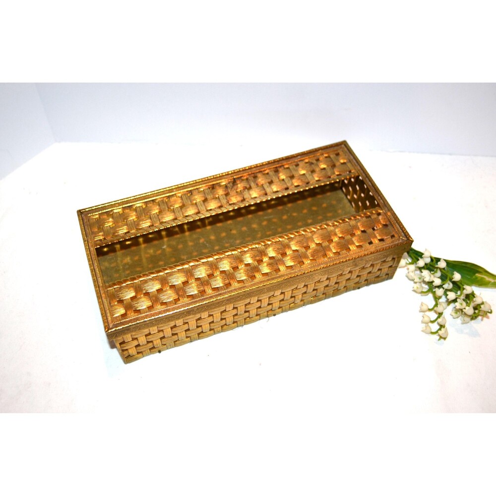 Vintage Tissue Holder Wall or Shelf Hollywood Regency Time Capsule